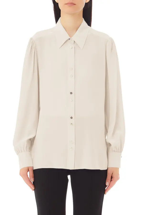 Puff Sleeve Viscose Blouse