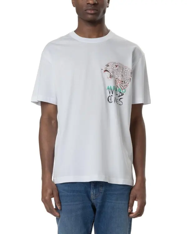 Crew Neck T-Shirt with 'Wild Ones' Graphic