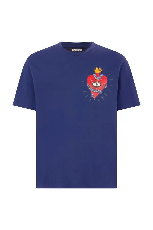 Short Sleeve T-Shirt With Heart And Snake