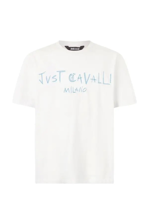 T-Shirt With Top-Stitched Logo
