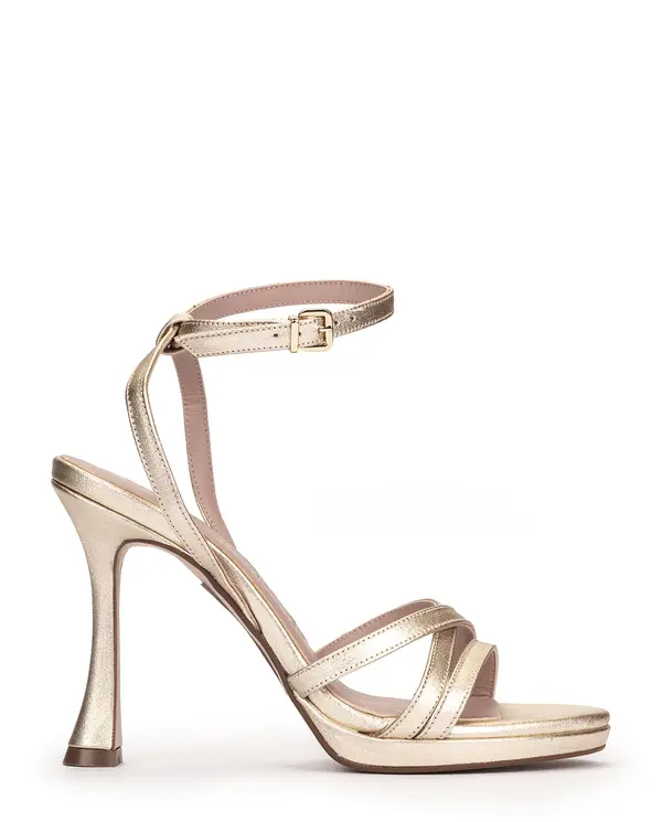 Metallic Heeled Sandals