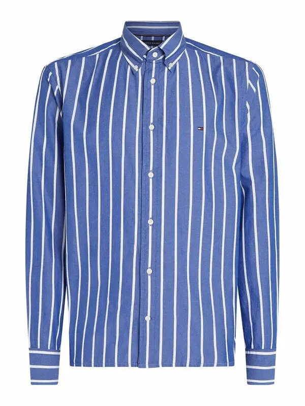 Regular Fit Flex Poplin Wide Stripe Shirt