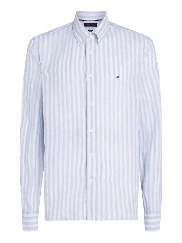 Regular Fit Linen Essential Stripe Shirt