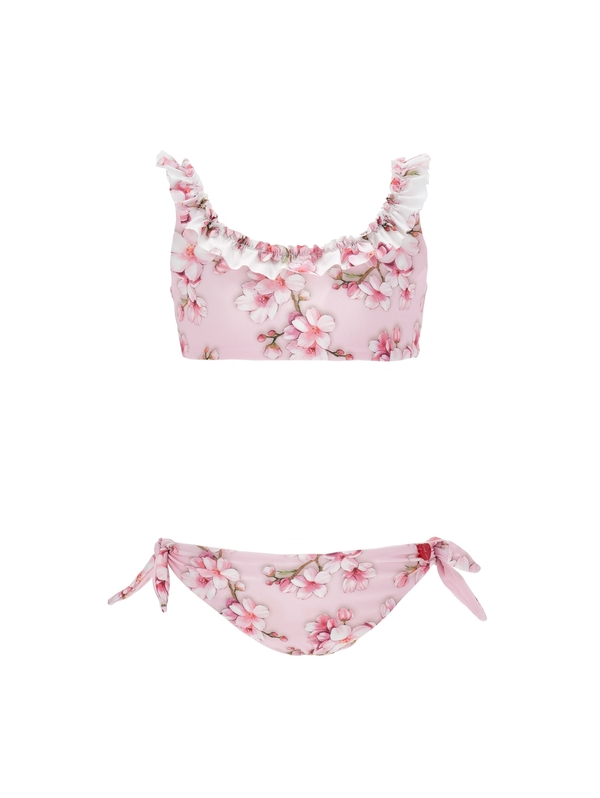 Peach blossom two-piece swimwear