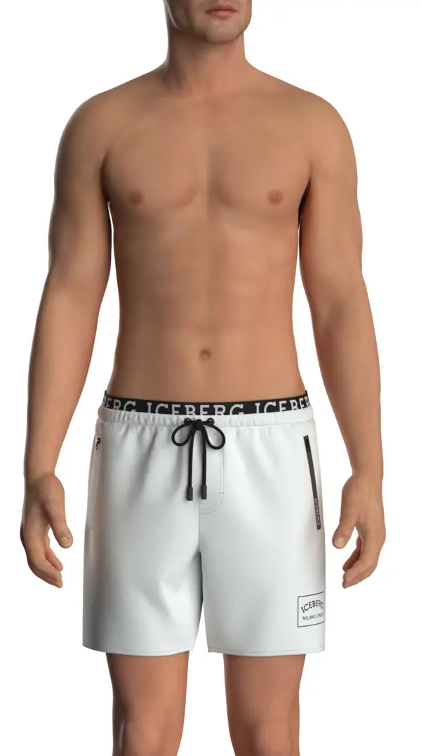 Swim Trunks with Logo Waistband