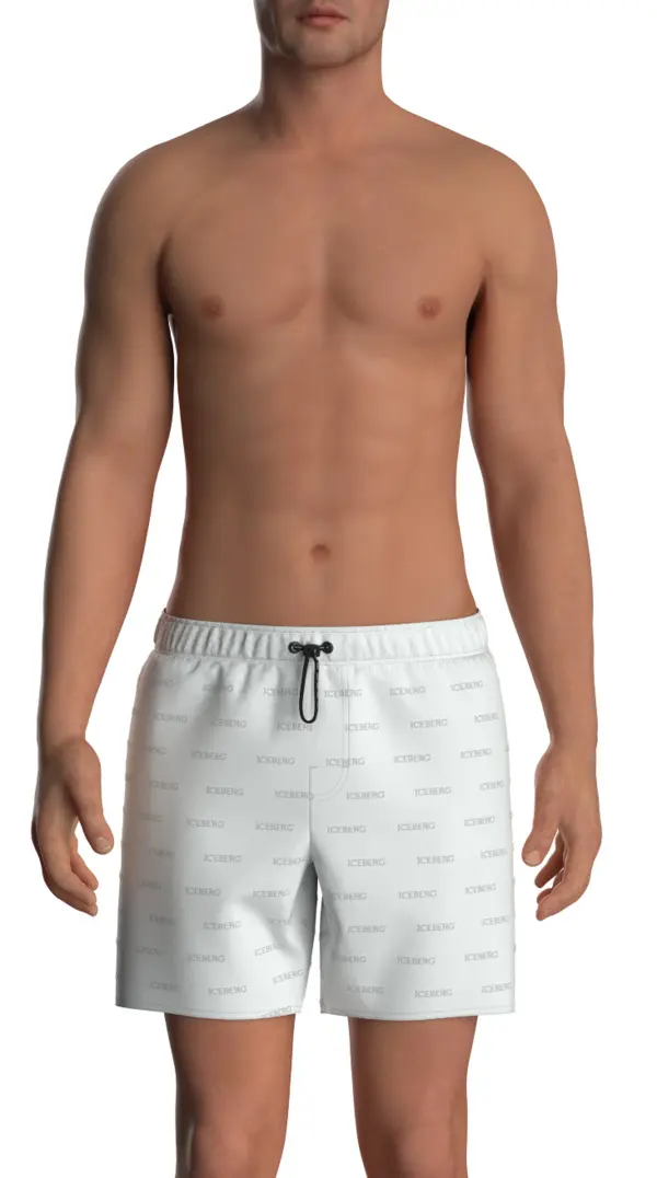 Logo Pattern Swim Shorts