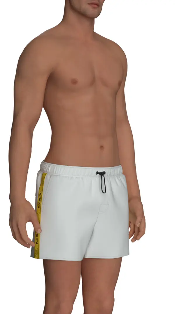 Swim Shorts with Branded Stripe