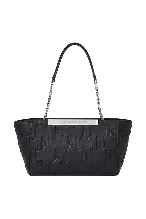 Embossed Tote with Chain Handles
