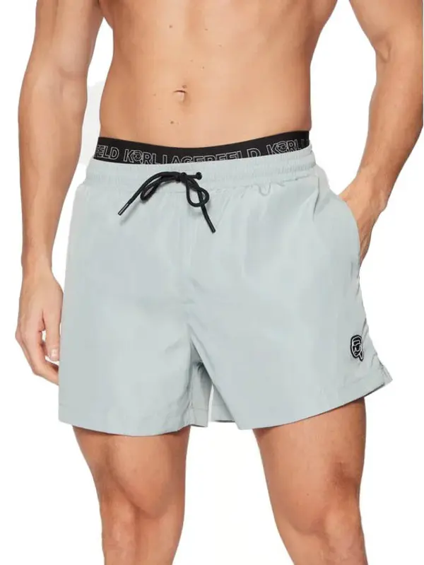 Swim Trunks with Logo Waistband