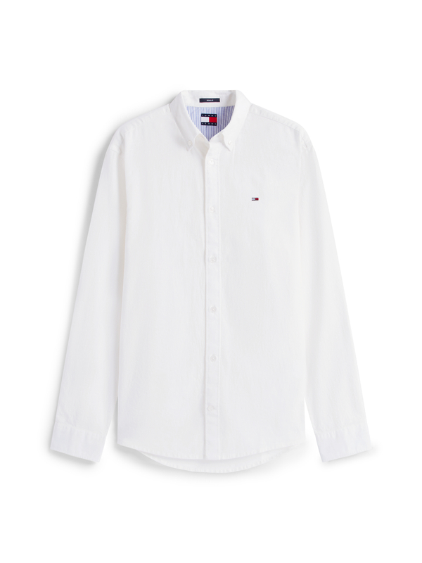 Regular Fit Linen Blend Long Sleeve Shirt 