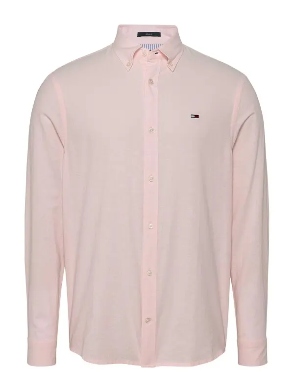Regular Fit Linen Blend Long Sleeve Shirt 