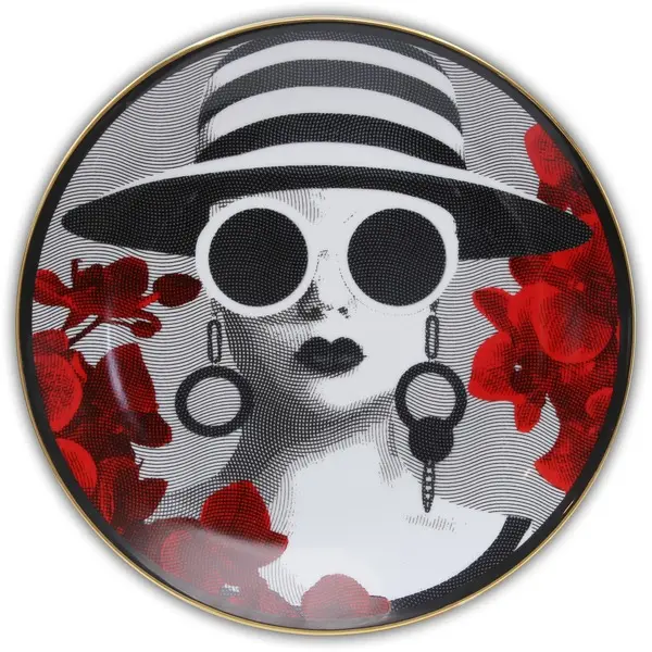 PLATE MRS. WHITE - DIAM. 24 CM