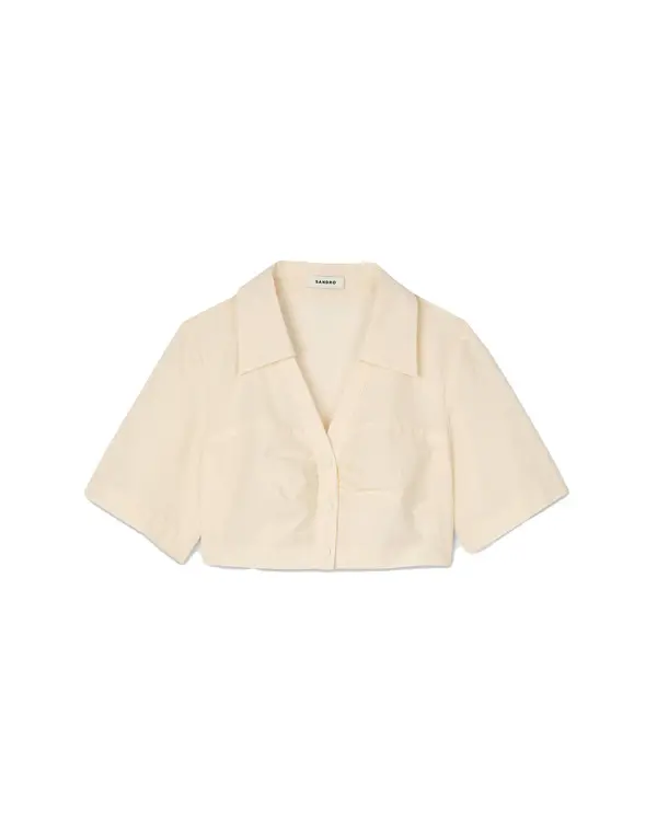 Cropped Gathered Shirt