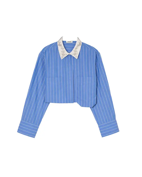 Striped Cropped Shirt