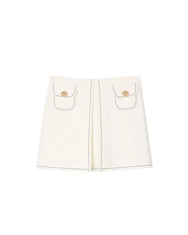 Short Box-Pleated Skirt