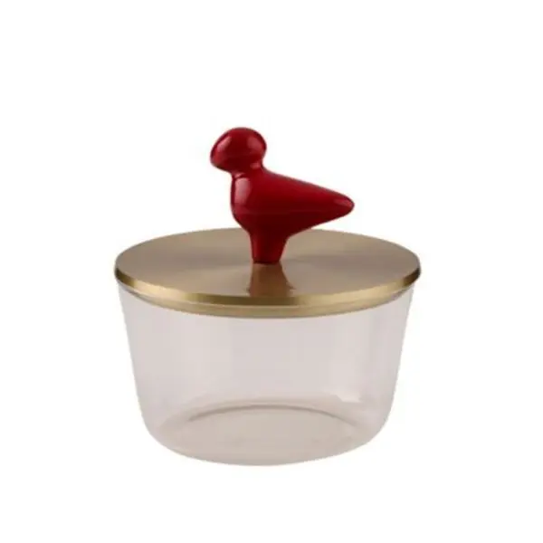  Red Bird Candy Jar 12cm Base
