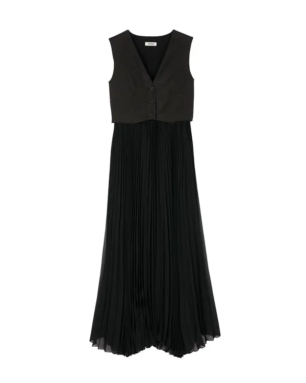 Pleated Maxi Dress