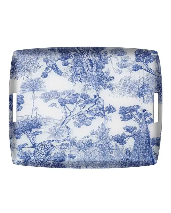 ACRYLIC TRAY 54X43CM ANIMALIA BLUE