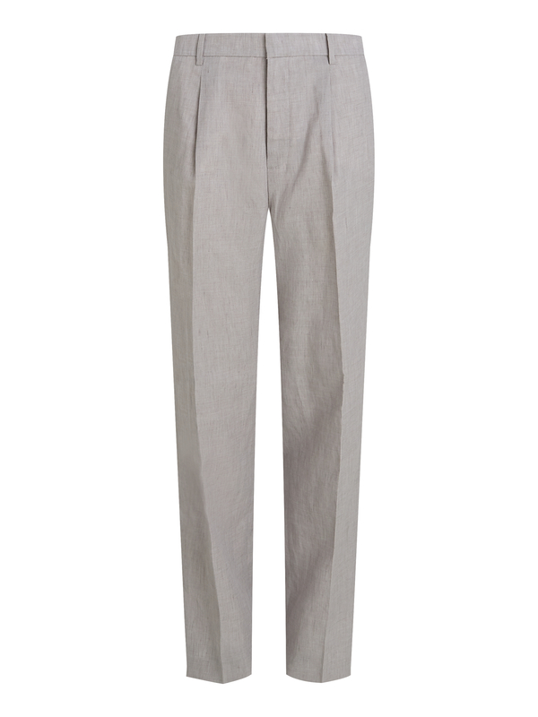 Traveler Linen Pleated Trousers