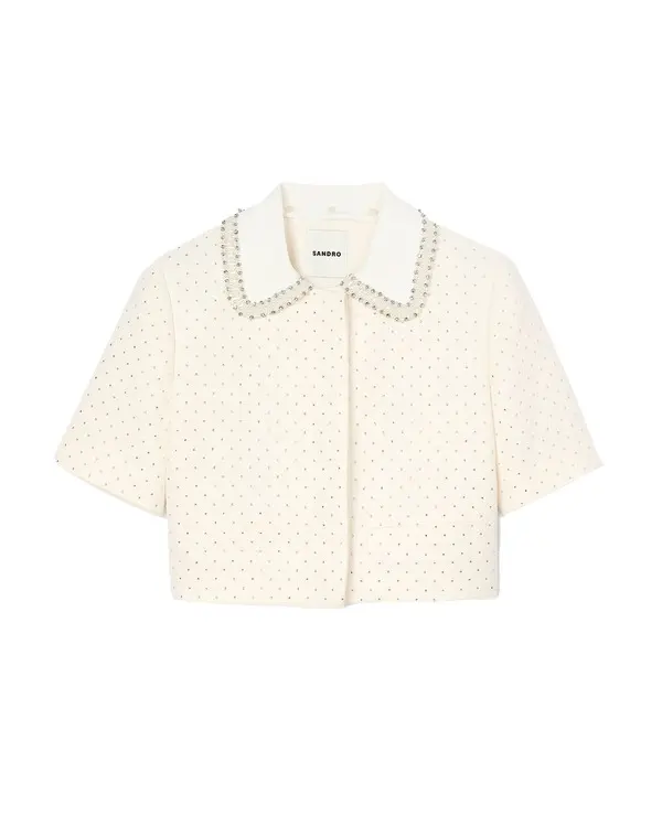 Short Sleeve Rhinstone Jacket
