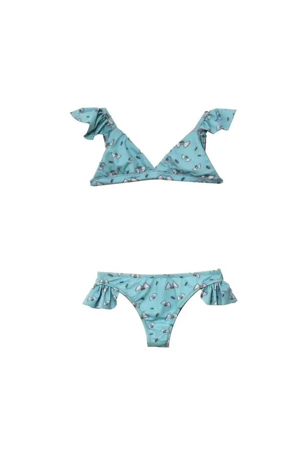 Two Piece Swimsuit with wings prints