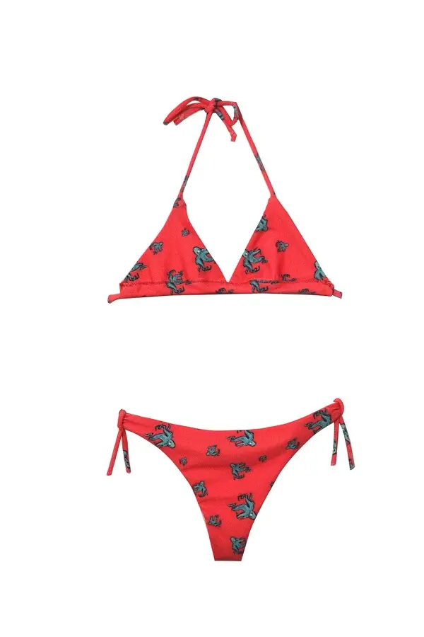 Two Piece Swimsuit with Octopus prints