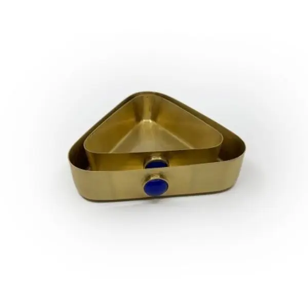  Triangle Bowl Blue Beads