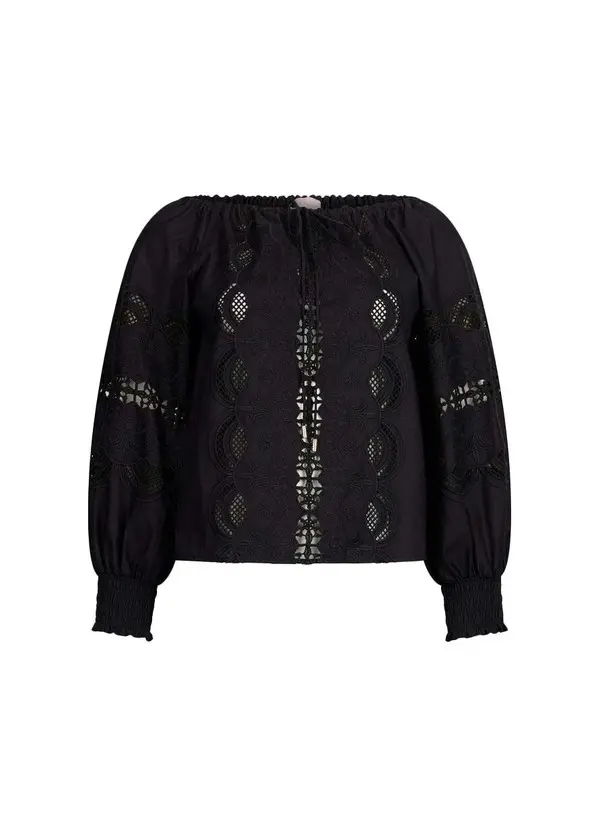 Embroidered cotton blouse