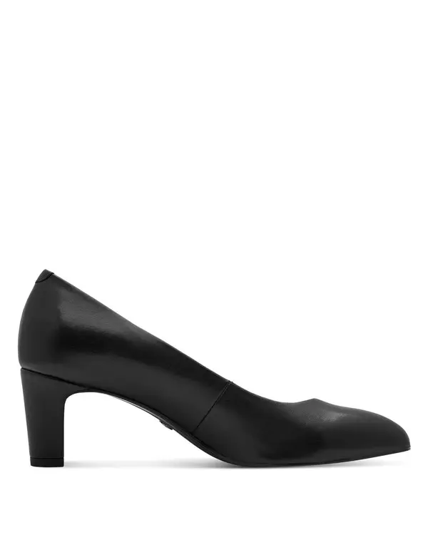  Leather Block Heel Pump