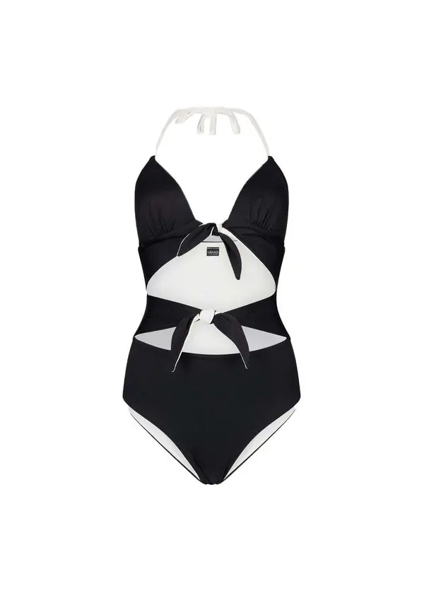 Cutout Halter Neck One-Piece Swimsuit