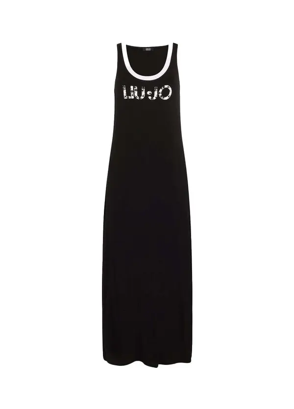 Long stretch viscose jersey dress