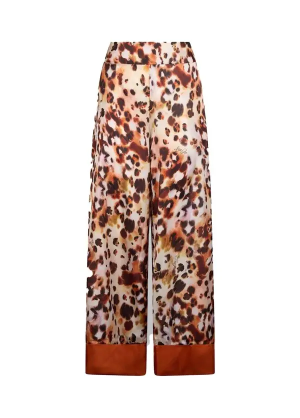 Animal Print Palazzo Trousers