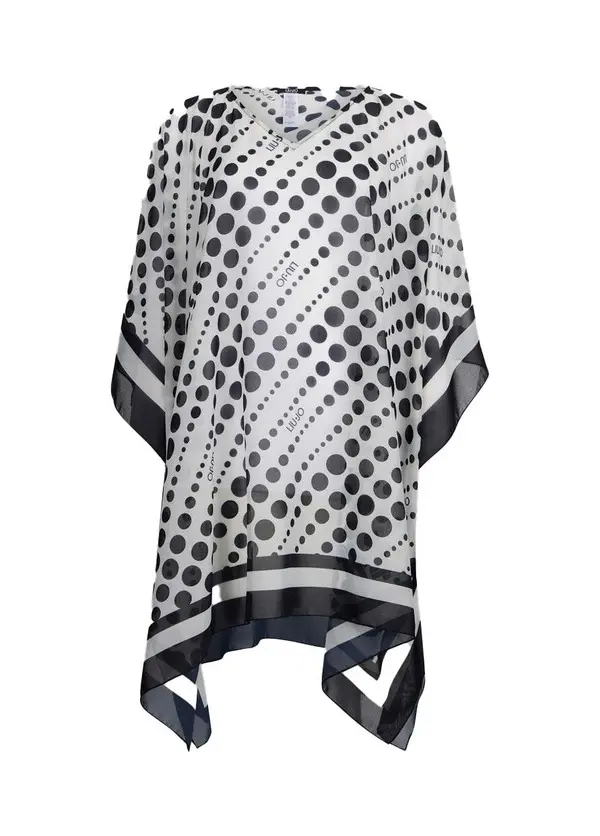 floral print V-neck caftan