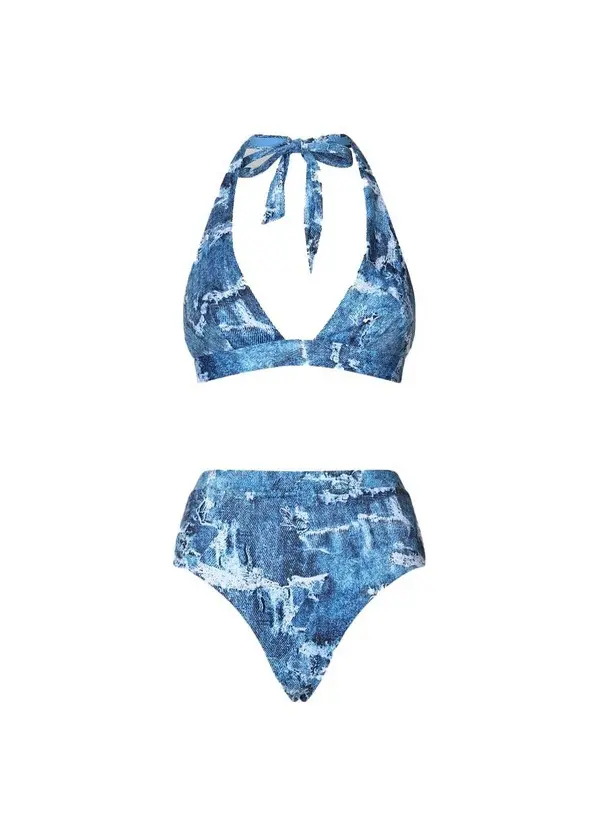Denim Print SwimSuit
