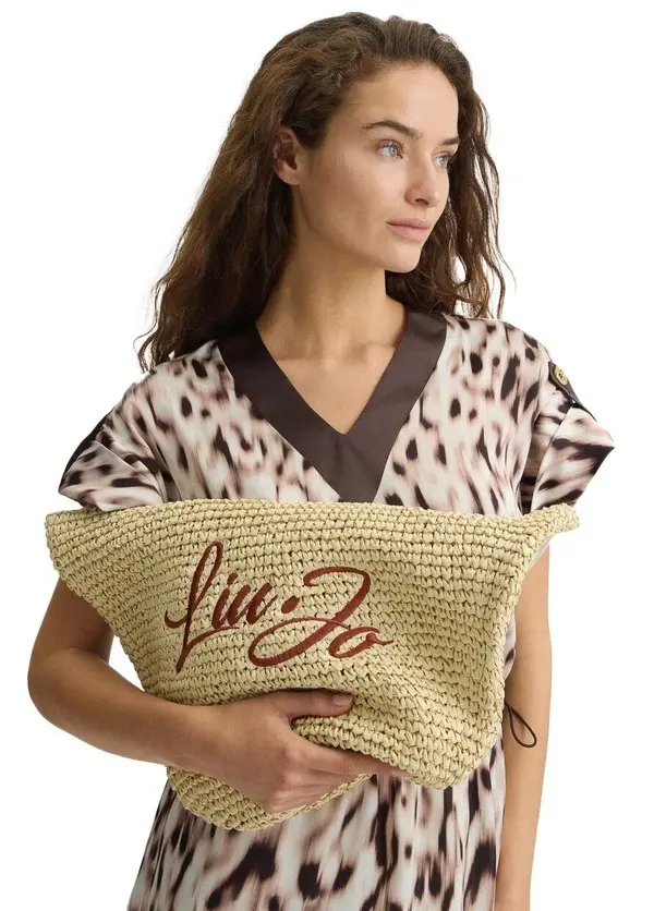 Raffia shopping bag