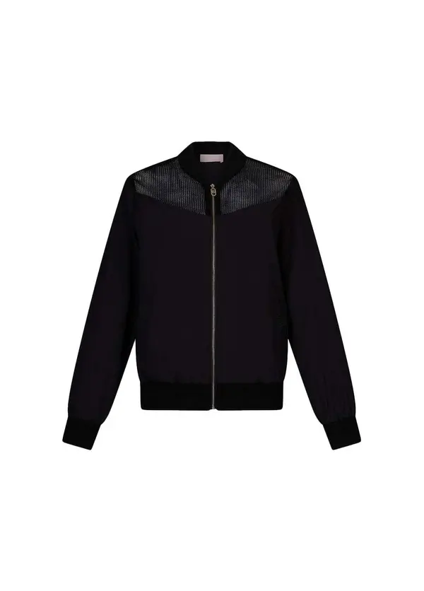 sweatshirt with mesh inserts