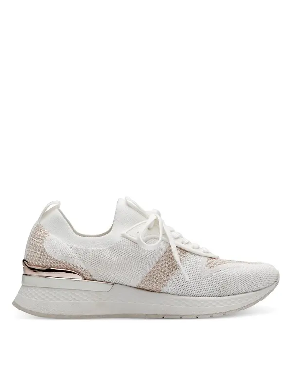  Lace-Up Knitted Sneakers