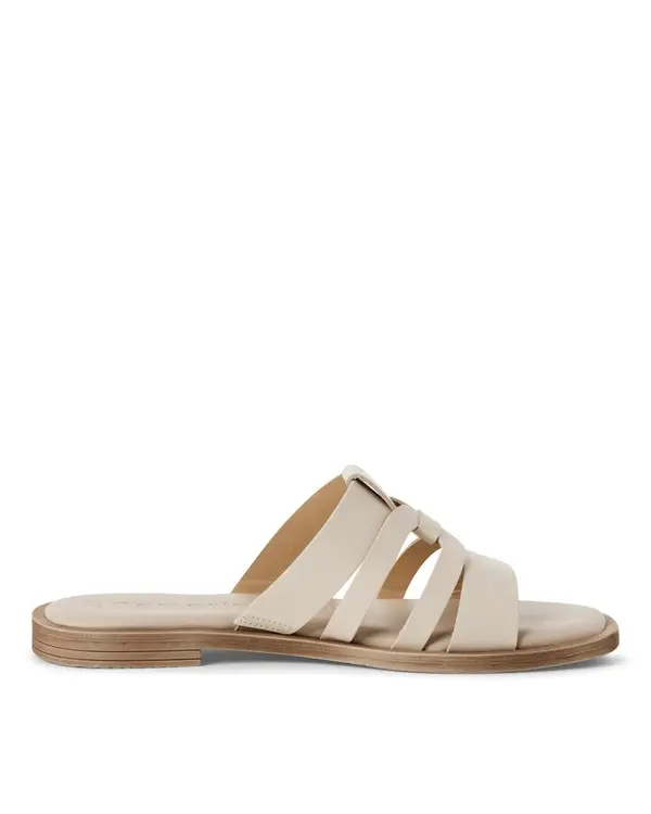  Open Toe Leather Slides