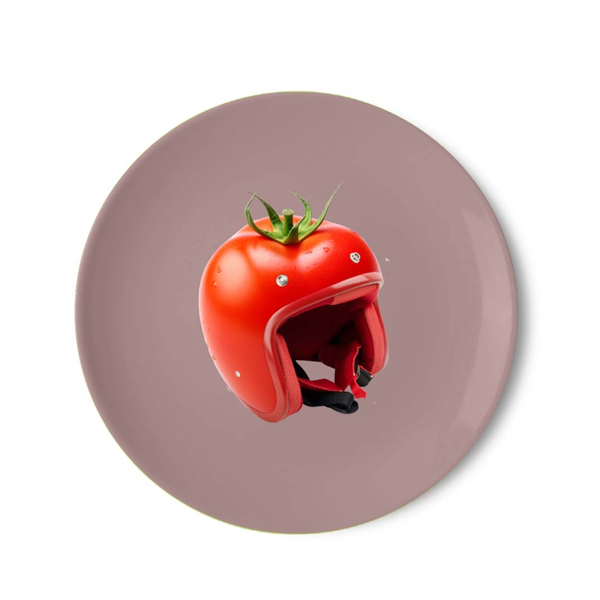 Helmet decoration Pizza plate 30.5cm