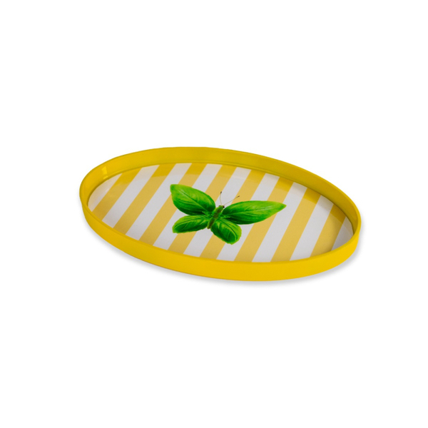 Butterfly decoration Oval emptying tray 28 x 17 cm