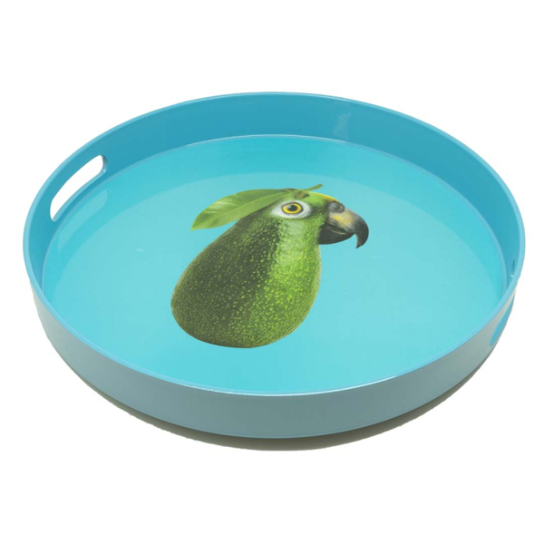 Parot decoration Round tray Ø 33 cm