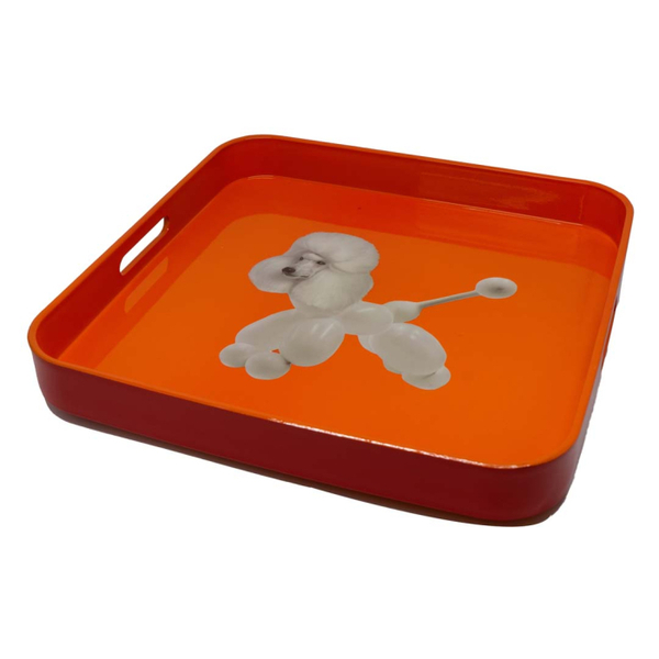 Dog decoration Square tray 34 x 34 cm 