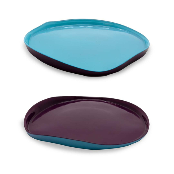 Set of 2 - glass plates Diameter 21 cm