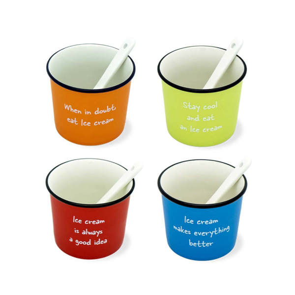 Set of 4 - ice cream cups with New Bone China