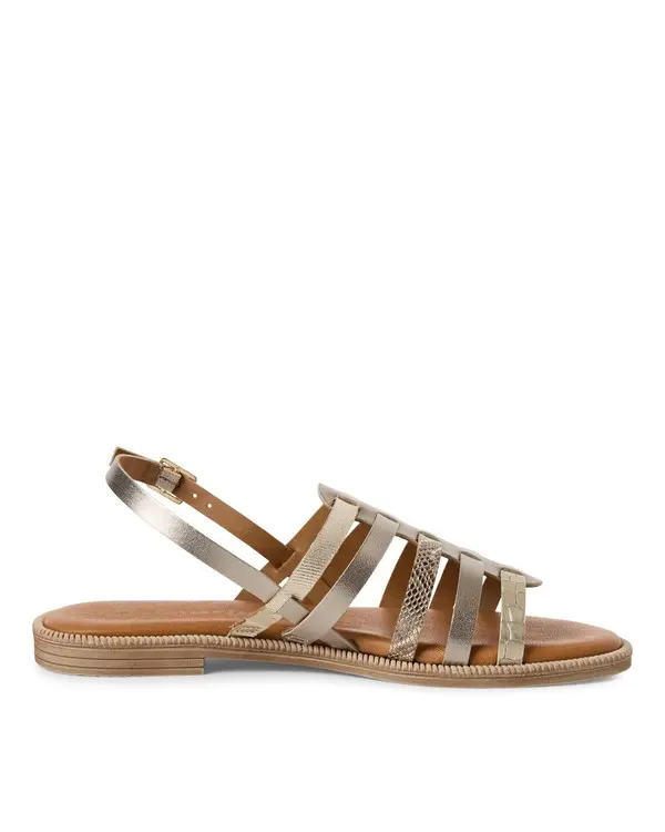  Woven Gladiator Flat Sandals