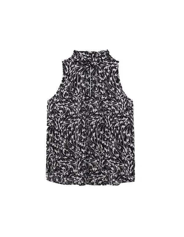 Minimal Flower Print Blouse