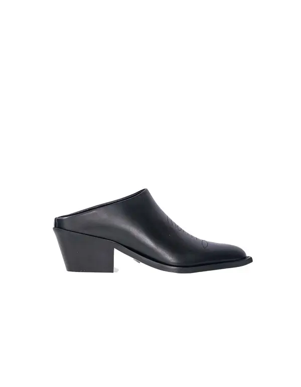 leather mule cowboy boots