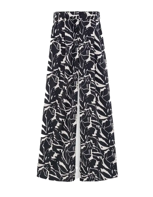 floral zebra print flowing pants