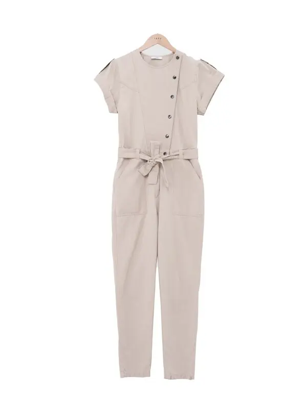 jumpsuit with asymmetric closure