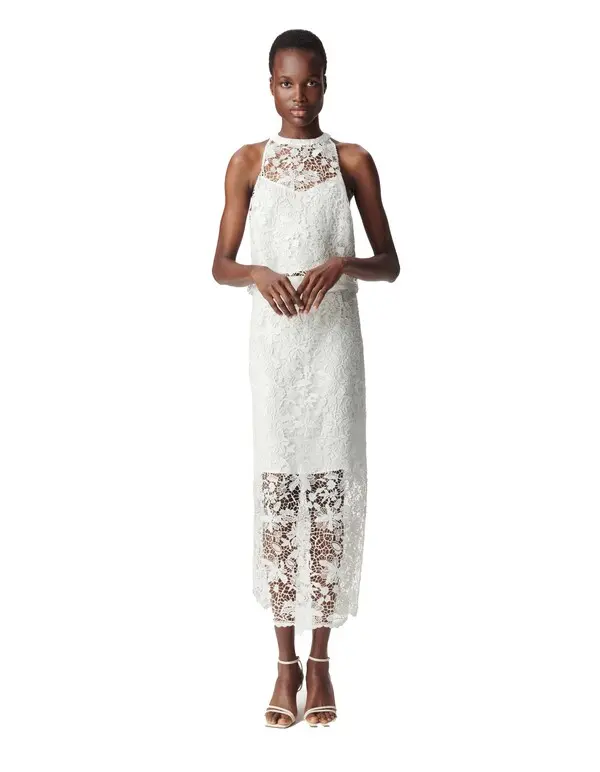 lace midi skirt